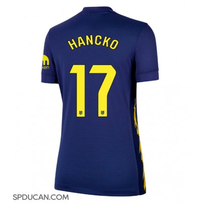Zenski Nogometni Dres Atletico Madrid David Hancko #17 Gostujuci 2025-26 Kratak Rukav Zenski Nogometni Dres Atletico Madrid David Hancko #17 Gostujuci 2025-26 Kratak Rukav